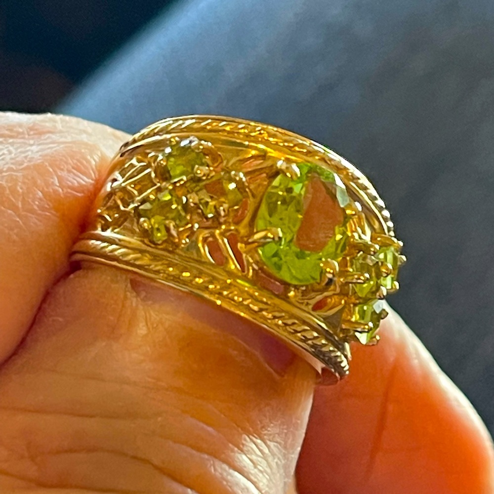 Peridot Gold Ring